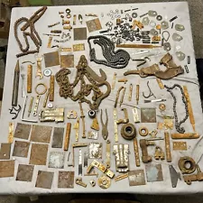 MISC SCRAP METAL FOR ARTS AND CRAFTS, WELD ART, STEAM PUNK CHAINS, TOOLS, SQUARE