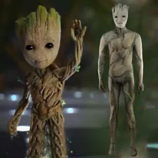 Groot Cos Jumpsuit Guardians of the Galaxy Cosplay Costume Adult Kids Halloween