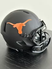 Texas Longhorns Custom Mini Football Helmet Eclipse Matte Black Custom Concept