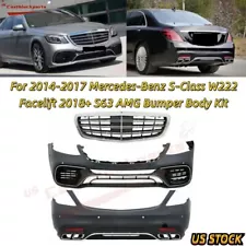 For 14-17 Mercedes-Benz S-Class W222 Facelift To 18+ S63 AMG Bumper Body Kit