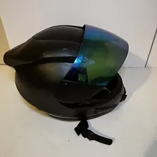 large full face Istorm motorcycle helmet used.