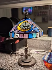 Rare Limited Edition Disney Tiffany Style Stained Glass Mickey Mouse Minnie Lamp