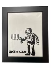 Banksy Dismaland Original Tagging Robot Graffiti Art Pop Art Painting (2015)