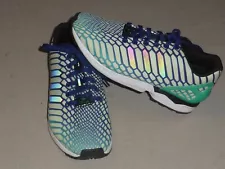 ADIDAS ZX FLUX XENO SHOES SIZE 6 1/2 MENS GLOW IN THE DARK MINT INK AQ8232