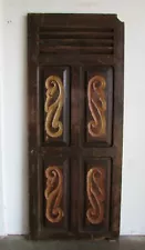 Antique Carved Single Mexican Old Door #88-Rustic-25.5x62-Barn Door