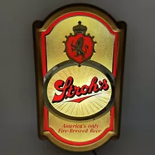 1985 Stroh's Fire-Brewed Beer Lighted Sign Vintage Tested And Working!