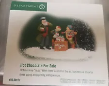 DEPT 56 Christmas City Hot Chocolate For Sale w/ One Man Band & Dancing Dog NIB