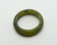 GREEN JADE CARVED MINERAL STONE RING