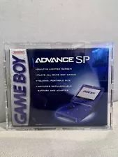 Sealed! Nintendo Game Boy Advance SP Console Cobalt Blue AGS-001 with Protector