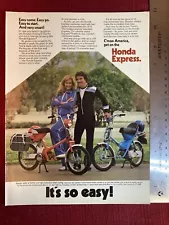 Honda Express Motorcycle Scooter 1979 Print Ad - Great To Frame!