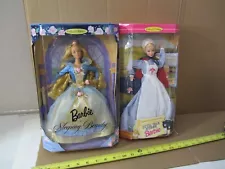 Barbie Sleeping Beauty 18586 w/ 1995 Civil War Nurse 14612 dolls lot of 2