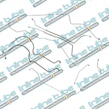 1973-77 Chevrolet Monte Carlo Brake Line Power Disc Set Lines Kit Tubes Stainles (For: 1973 Chevrolet Monte Carlo)