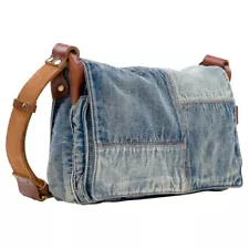 Patricia Nash Marzia Denim Flap Crossbody Jean Bag with Tooled Strap -NWT $259