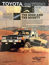 Vintage 1987 Toyota Pickup truck 4x4 original color ad A440