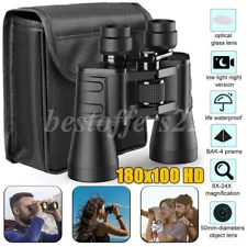 180x100 HD Military Powerful Binoculars Day/Low Night Optics Hunting & Case US