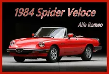 1984 Alfa Romeo Spider Veloce Convertible, Cabrio, Refrigerator Magnet, 42 MIL