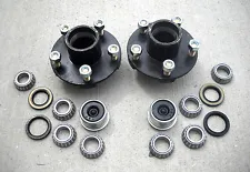 2- 5x4.5 Idler Hubs with 2000# Bearing Kits Replace Snow Mobile Trailer Axle