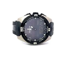 Tissot T Touch Expert Solar Watch Black Red Dial Titanium Rubber Band T091420