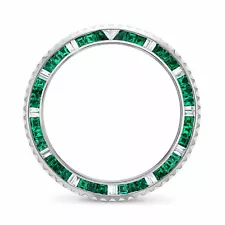 Emerald & Diamond Bezel For 40MM Sport Model Rolex Submariner, GMT Master 2