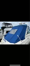 Used boat canvas with isinglass for 340 Sea Ray Sundancer.