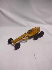 Hubley Kiddie Toy Road Grader Yellow No 481 Die Cast Antique Farm