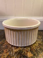 Vintage Unmarked Ribbed Pottery Planter for Dish Garden Succulents 3”