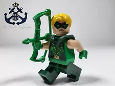 LEGO Minifigure 2010s DC Comics Hero Green Arrow + Compound Bow - Justice League