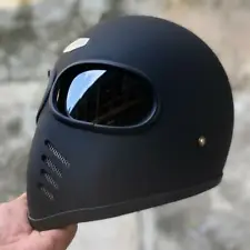 SALE!VINTAGE CUSTOM HELMET XF-GP BLACK MATTE CAFERACER BOBBER CHOPPER MOTORCYCLE