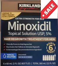 SALE: Kirkland 5% Extra Strength Men 6 Month Hair Regrowth Solution Hair & Beard