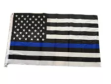 FlagImp Blue Lives Matter 3 x 5ft USA Thin Blue Line Police Law Enforcement Flag