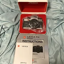 NEW!!!! Unused Leica Leitz R4 Silver Chrome SLR Film Camera Made In Portugal