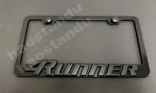 1x Black4Runner 3D Emblem BLACK Stainless License Plate Frame RUST FREE