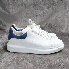 #1 MENSWEAR Alexander McQueen Italy 553680 White Navy Oversized Sneakers 43 E NR