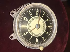 Vintage WESTCLOX Wind Up 40's Chevy Chevrolet clock 47 48 41 dash GM USA Working