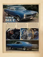 1966 Pontiac GTO Super Blue Original 1983 Print Article AR3