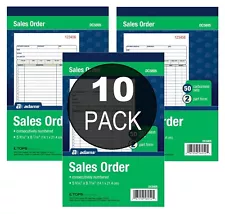 Adams Sales Order Book, 2 Part Carbonless 5-9/16" x 8-7/16", 10 Books (500 Sets)