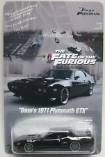 Fate of the Furious Fast 8 Dom's 1971 Black Plymouth GTX Custom Hot Wheels