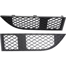 Bumper Grille For 2006-2008 BMW 750Li 750i Set of 2 Left & Right Textured Black (For: 2006 BMW 750i)