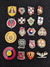 Military Issue WWII Korea Vietnam Era Patch and Pins Lot of 19 #500