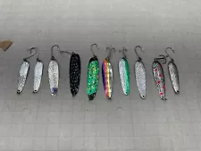 10 Salmon Trout Trolling Spoons lot 3