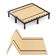 Foldable Box Spring Bunkie Board Bed Support Slats Bed Boards for Under Full