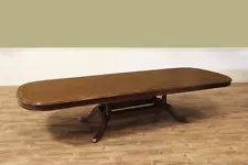 Large Expanding Mahogany Dining Table with Self-Storing Leaves - NEW