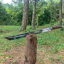 Custom Handmade Carbon Steel Blade Machete Sword-camping-26-inches.