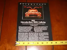 1955 MERCEDES BENZ 300SL GULLWING ORIGINAL 1989 ARTICLE