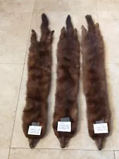 TANNED MINK DRK CHARCOAL BRWN FUR/PELT 23~22 1/2 ASSORT.SZ. MANCAVE CABIN LODGE