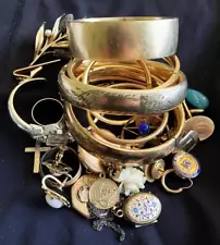 Great Old & Retro All Gold Filled Jewelry Lot 217.3 Gr.