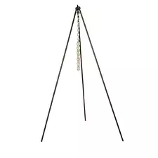 Lodge Tall Boy Tripod with Chain for Cast Iron Cooking Over an Open Fire