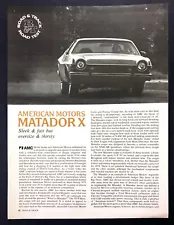 1974 AMC Matador X Coupe Road Test Technical Data Photos Review Article