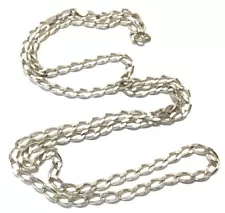 MR Sterling Silver 925 Cuban Chain Necklace 30.5-inches IP37