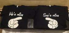 Couples t-shirts matching Women Size Medium, Men Size Large